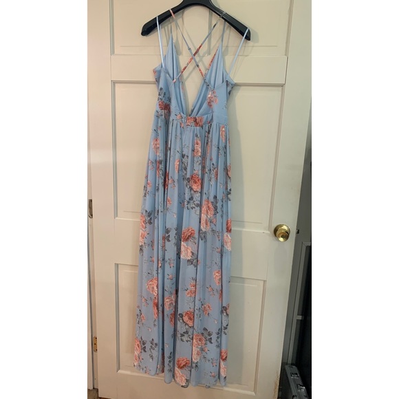 Windsor Light Blue Floral Maxi Dress - Picture 3 of 4